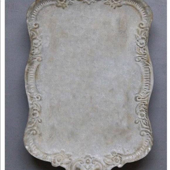 Antiqued Metal Tray - Picture 3 of 4